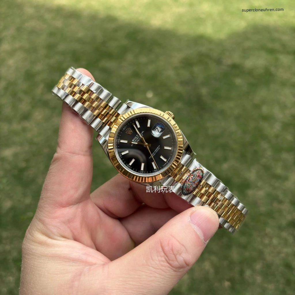 1:1 Super Clone Uhr Rolex Datejust 126333 Zweifarbig Gold-Stahl Jubilé-Band 41mm