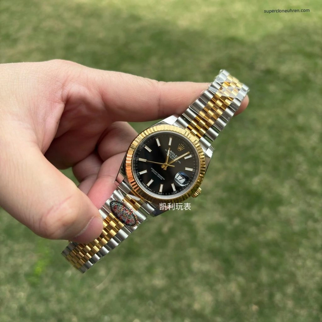1:1 Super Clone Uhr Rolex Datejust 126333 Zweifarbig Gold-Stahl Jubilé-Band 41mm