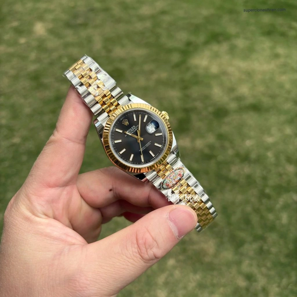 1:1 Super Clone Uhr Rolex Datejust 126333 Zweifarbig Gold-Stahl Jubilé-Band 41mm
