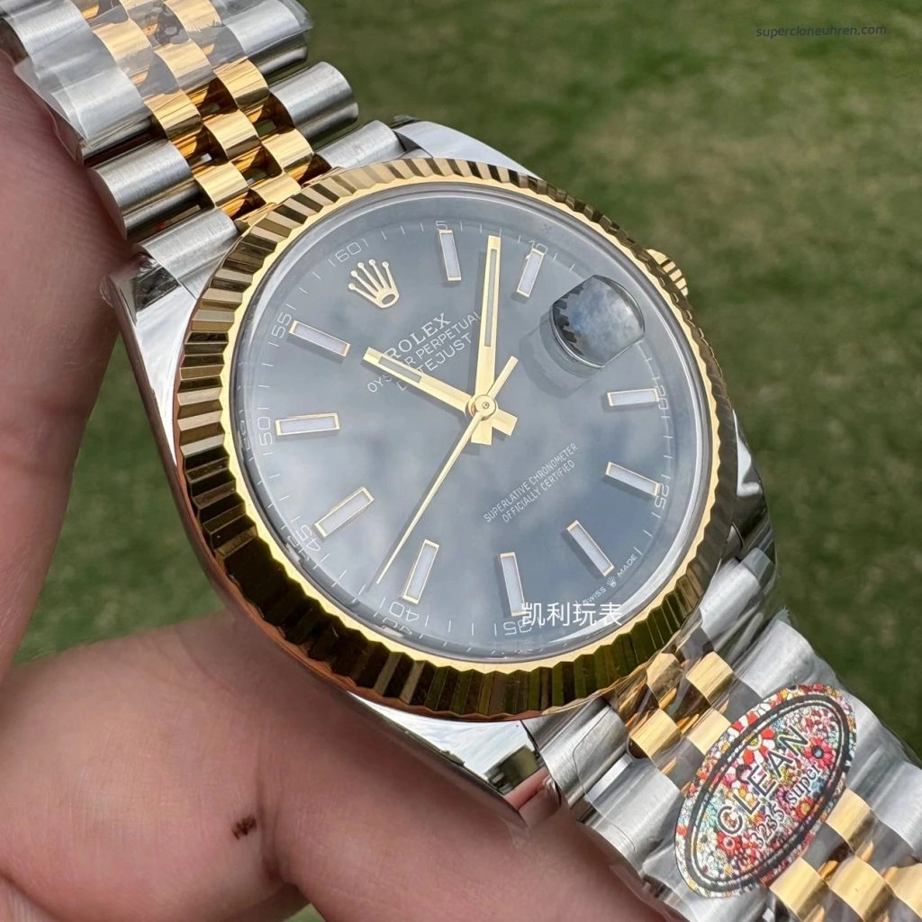 1:1 Super Clone Uhr Rolex Datejust 126333 Zweifarbig Gold-Stahl Jubilé-Band 41mm