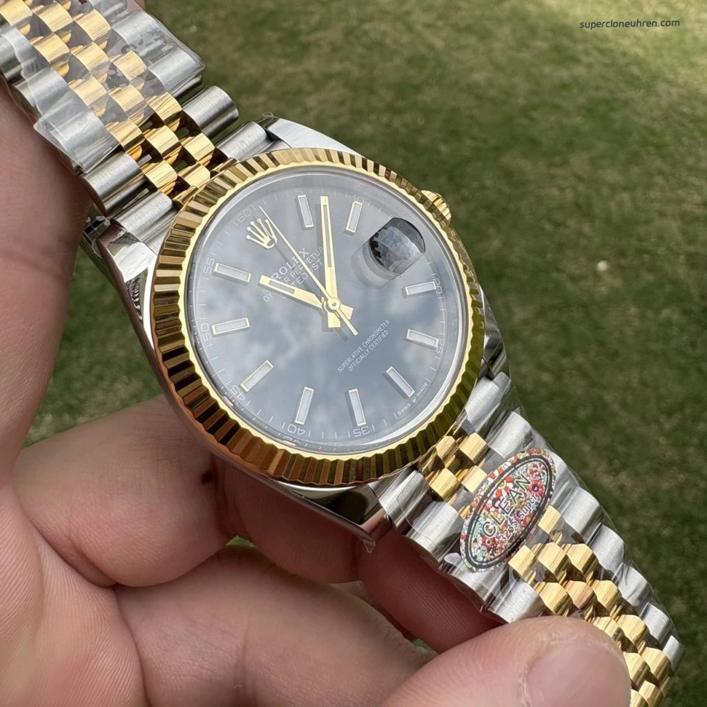1:1 Super Clone Uhr Rolex Datejust 126333 Zweifarbig Gold-Stahl Jubilé-Band 41mm