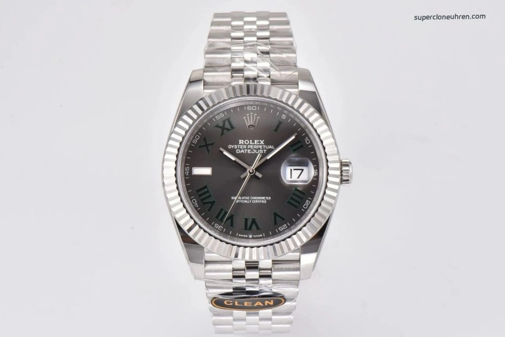 1:1 Super Clone Uhr Rolex Datejust m126334-0022 Grünes Zifferblatt Jubilé-Armband 41mm