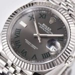 1:1 Super Clone Uhr Rolex Datejust m126334-0022 Grünes Zifferblatt Jubilé-Armband 41mm