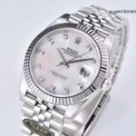 Super Clone Rolex Datejust 126334 Perlmutt-Zifferblatt mit Diamantbesatz 41mm
