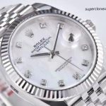 Super Clone Rolex Datejust 126334 Perlmutt-Zifferblatt mit Diamantbesatz 41mm