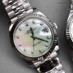 Super Clone Rolex Datejust 126334 Perlmutt-Zifferblatt mit Diamantbesatz 41mm