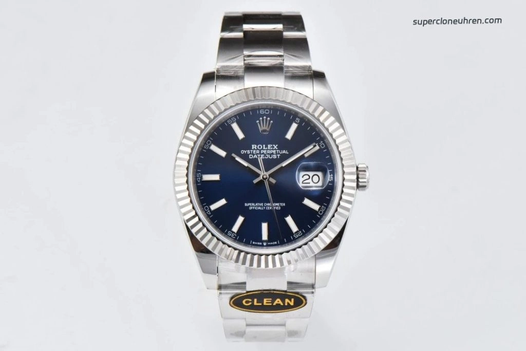 1:1 Super Clone Uhr Rolex Datejust 126334-0001 Blaues Zifferblatt Oysterband 41mm