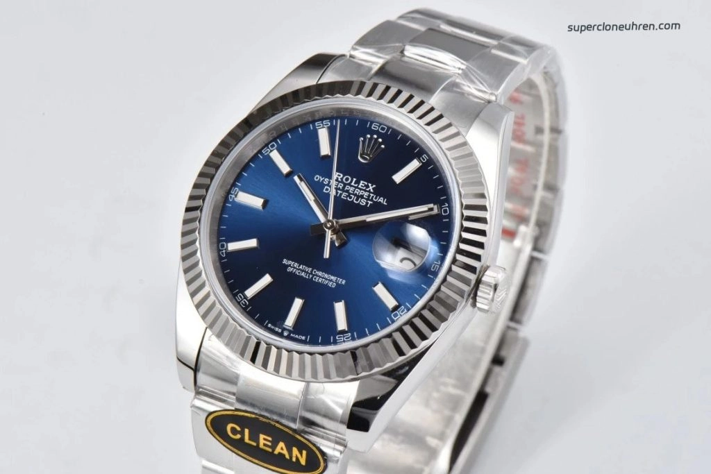 1:1 Super Clone Uhr Rolex Datejust 126334-0001 Blaues Zifferblatt Oysterband 41mm
