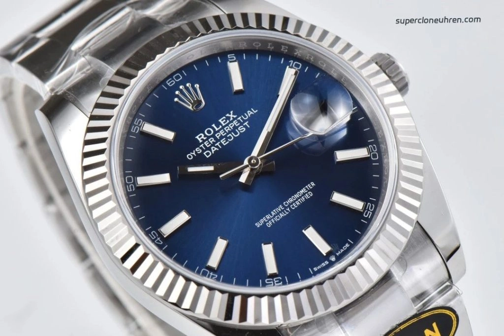 1:1 Super Clone Uhr Rolex Datejust 126334-0001 Blaues Zifferblatt Oysterband 41mm