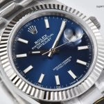 1:1 Super Clone Uhr Rolex Datejust 126334-0001 Blaues Zifferblatt Oysterband 41mm