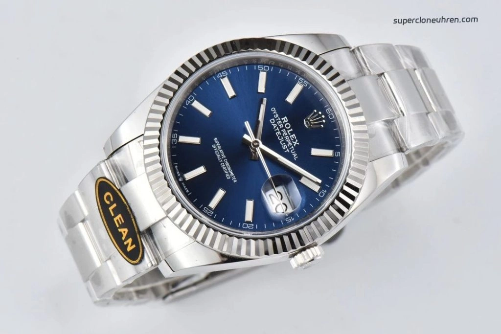 1:1 Super Clone Uhr Rolex Datejust 126334-0001 Blaues Zifferblatt Oysterband 41mm