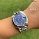 Premium Replica Uhr Rolex Datejust 126334 Eisblaues Zifferblatt mit römischen Ziffern 41 mm