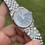 Premium Replica Uhr Rolex Datejust 126234 blaues Zifferblatt mit Diamantindizes 36mm