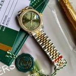 Premium Replica Uhr Rolex Datejust m278383rbr-0016 Bicolor mit grünem Zifferblatt 31mm