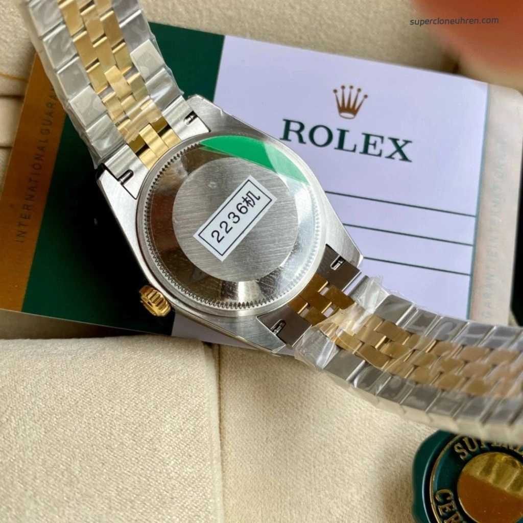 Premium Replica Uhr Rolex Datejust m278383rbr-0016 Bicolor mit grünem Zifferblatt 31mm