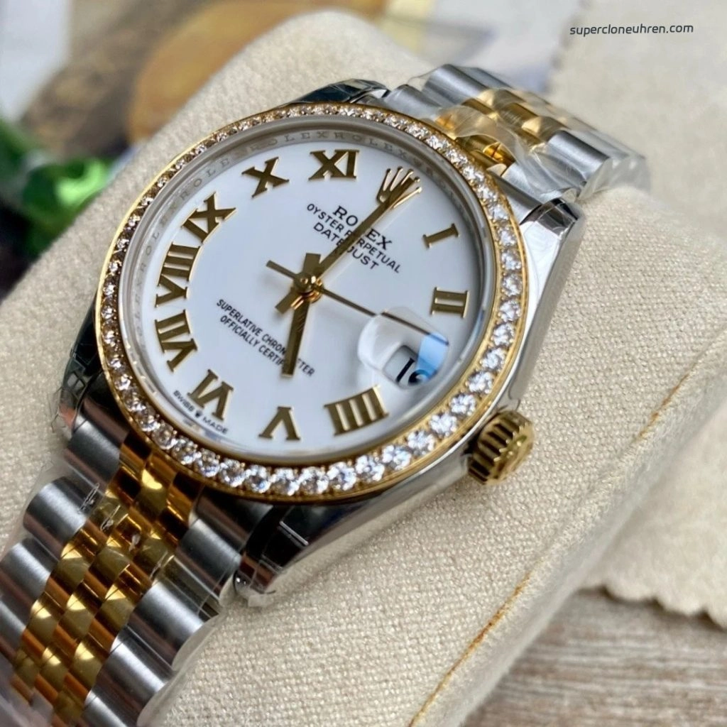 Premium Replica Uhr Rolex Datejust m278383rbr-0002 Bicolor mit Diamantlünette 31 mm