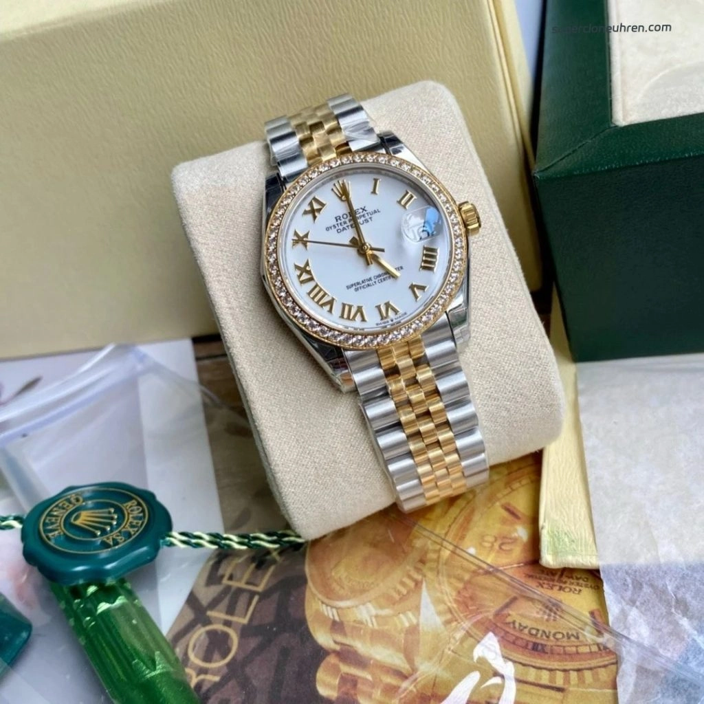 Premium Replica Uhr Rolex Datejust m278383rbr-0002 Bicolor mit Diamantlünette 31 mm