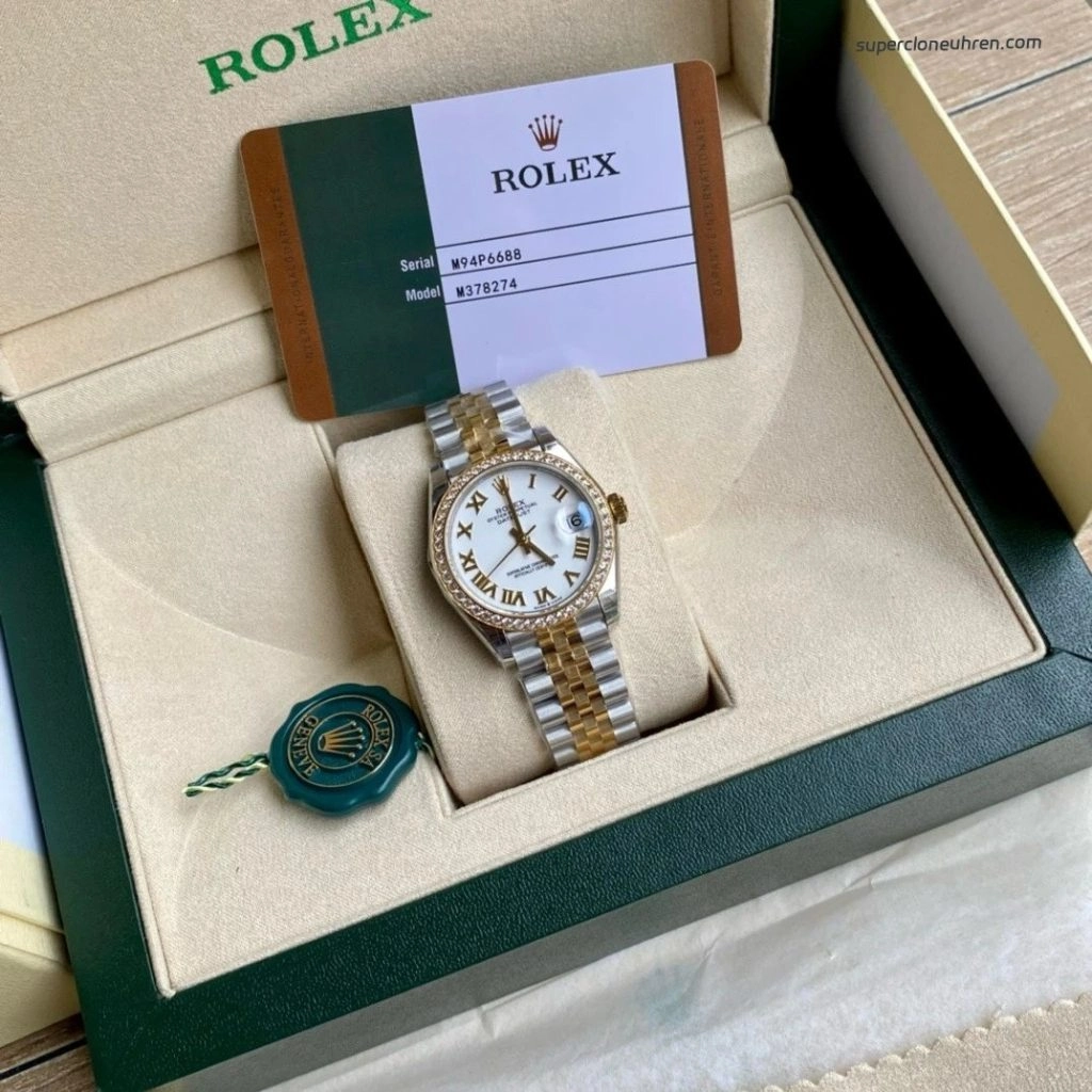 Premium Replica Uhr Rolex Datejust m278383rbr-0002 Bicolor mit Diamantlünette 31 mm