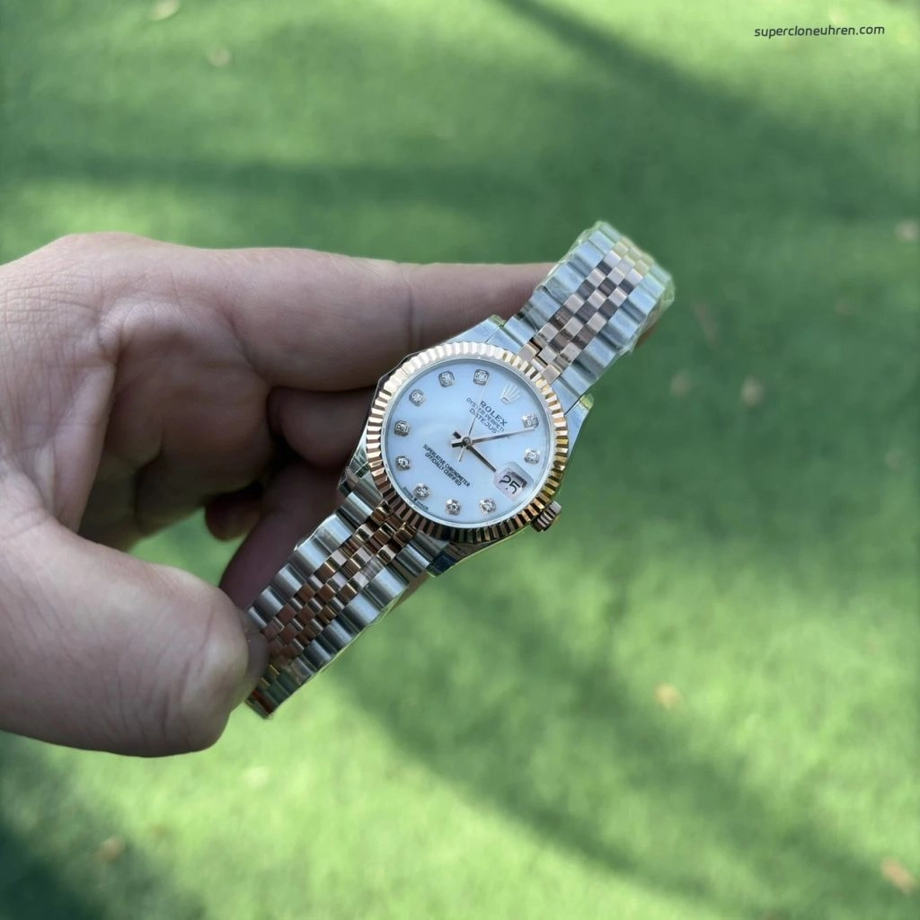 Premium Replica Uhr Rolex Datejust 278271-0026 Perlmutt-Zifferblatt in Roségold 31mm