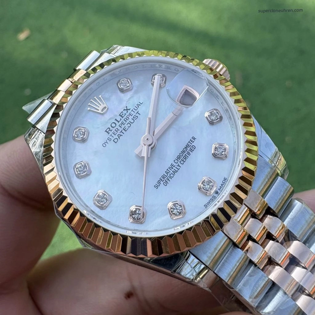Premium Replica Uhr Rolex Datejust 278271-0026 Perlmutt-Zifferblatt in Roségold 31mm