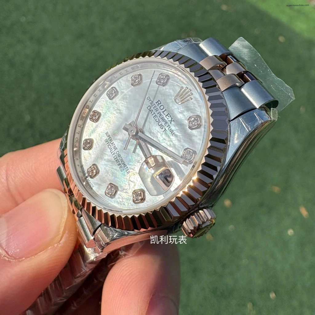 Premium Replica Uhr Rolex Datejust 278271-0026 Perlmutt-Zifferblatt in Roségold 31mm