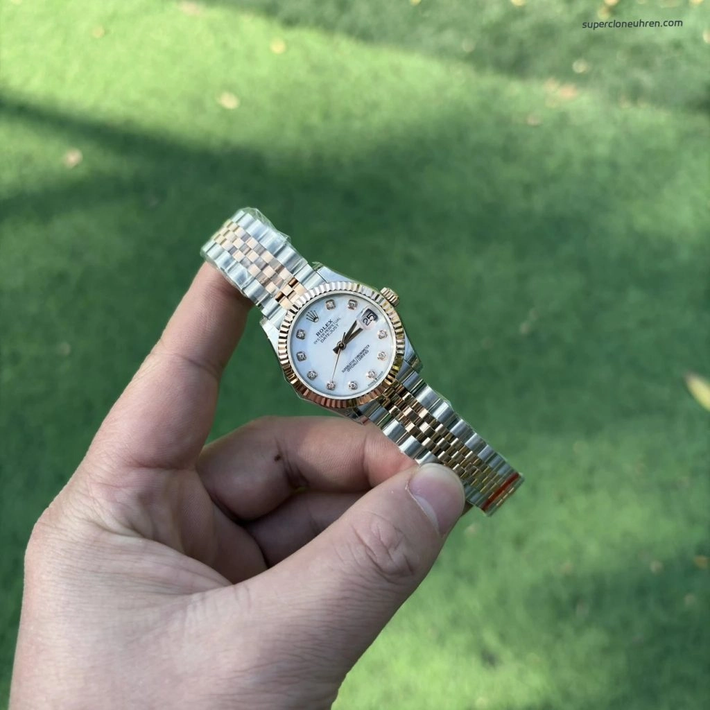 Premium Replica Uhr Rolex Datejust 278271-0026 Perlmutt-Zifferblatt in Roségold 31mm