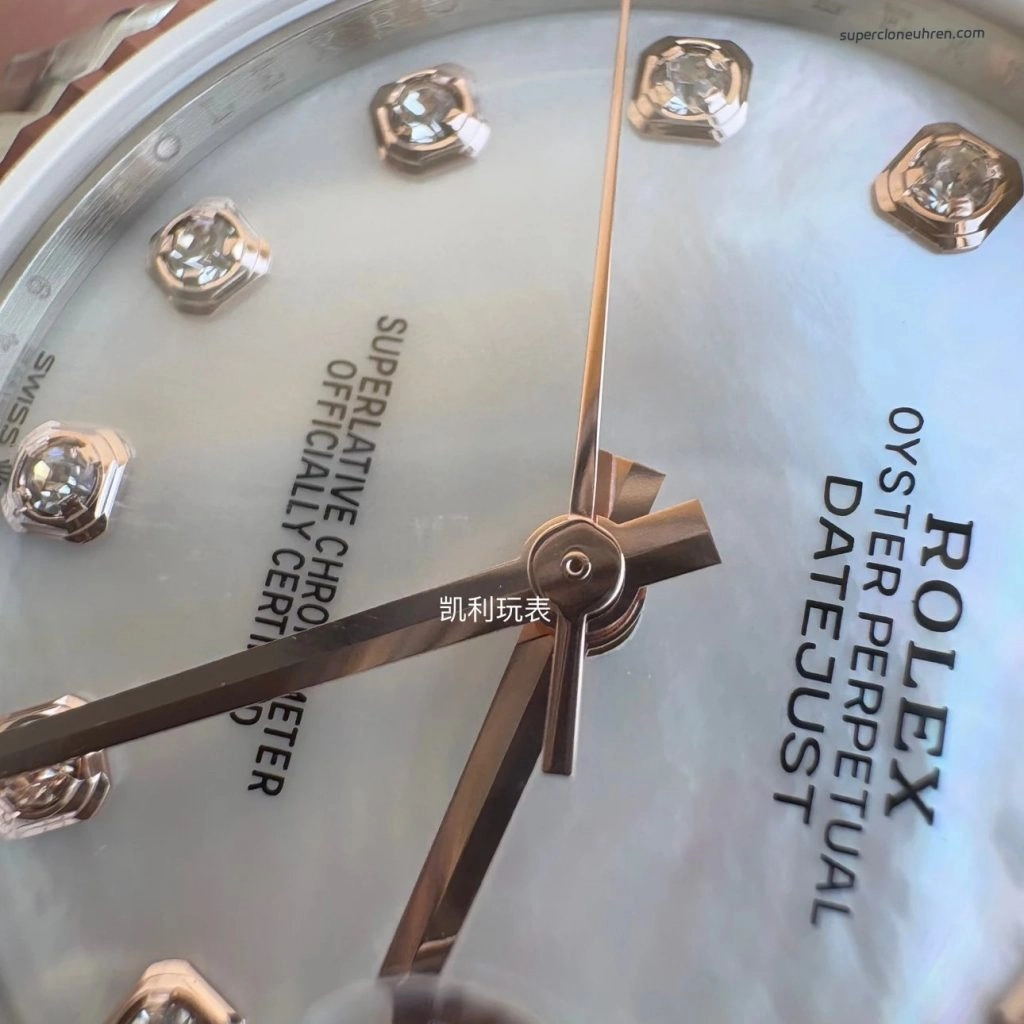 Premium Replica Uhr Rolex Datejust 278271-0026 Perlmutt-Zifferblatt in Roségold 31mm