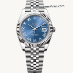 Premium Replica Uhr Rolex Datejust 126334 Eisblaues Zifferblatt mit römischen Ziffern 41 mm