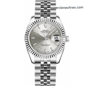 Premium Replica Uhr Rolex Datejust m178274-0009 silbernes Zifferblatt 31mm