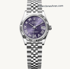 Premium Replica Uhr Rolex Datejust m278274-0026 lila Zifferblatt mit Jubilee-Band 31 mm