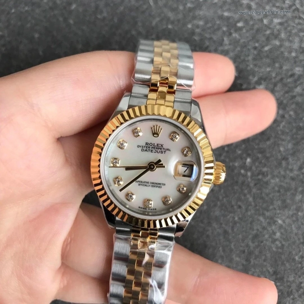 1:1 Super Clone Uhr Rolex Datejust m279173-0013 Bicolor mit Perlmuttzifferblatt 28mm