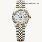 1:1 Super Clone Uhr Rolex Datejust m279173-0013 Bicolor mit Perlmuttzifferblatt 28mm