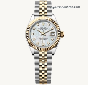 1:1 Super Clone Uhr Rolex Datejust m279173-0013 Bicolor mit Perlmuttzifferblatt 28mm