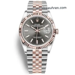 Super Clone Rolex Datejust 126231-0013 Stahl-Roségold graues Zifferblatt 36 mm