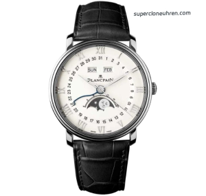 Premium Replica Uhr Blancpain Villeret 6654-1127-55B mit Mondphase 40mm
