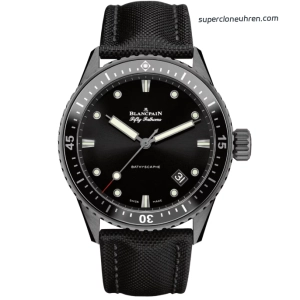 Premium Replica Uhr Blancpain Fifty Fathoms 5000-0130-B52A Schwarzes Keramikgehäuse 43,6 mm