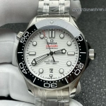 1:1 Super Clone Uhr Omega Seamaster Diver 300M 210.30.42.20.04.001 Panda-Zifferblatt Edelstahl 42mm