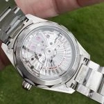 Premium Replica Uhr Omega Seamaster Aqua Terra 220.10.41.21.02.001 silbernes Teak-Zifferblatt mit orangefarbenem Sekundenzeiger 41mm
