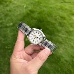 Premium Replica Uhr Omega Seamaster Aqua Terra 220.10.41.21.02.001 silbernes Teak-Zifferblatt mit orangefarbenem Sekundenzeiger 41mm