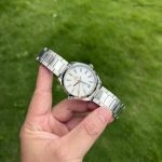 Premium Replica Uhr Omega Seamaster Aqua Terra 220.10.41.21.02.001 silbernes Teak-Zifferblatt mit orangefarbenem Sekundenzeiger 41mm