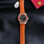Premium Replica Uhr Omega Seamaster Planet Ocean 217.32.42.21.01.004 Edelstahl mit orangefarbenem Kautschukband 42mm