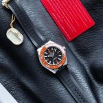 Premium Replica Uhr Omega Seamaster Planet Ocean 217.32.42.21.01.003 Edelstahl mit orangefarbener Lünette 42 mm