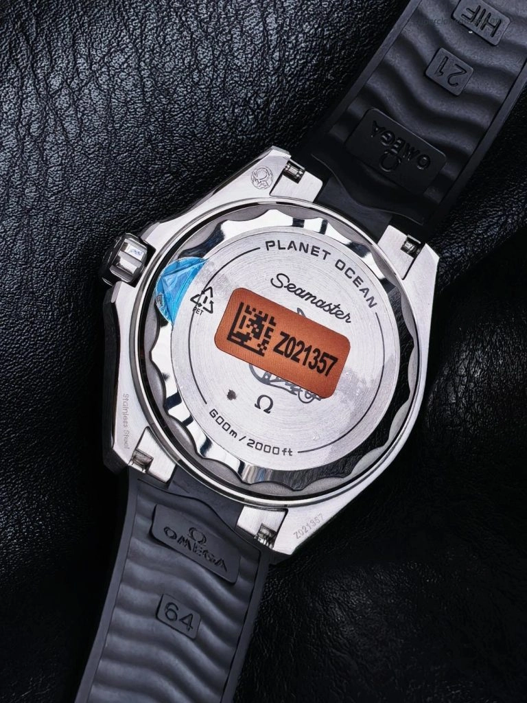 Premium Replica Uhr Omega Seamaster Planet Ocean 217.32.42.21.01.003 Edelstahl mit orangefarbener Lünette 42 mm