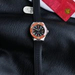 Premium Replica Uhr Omega Seamaster Planet Ocean 217.32.42.21.01.003 Edelstahl mit orangefarbener Lünette 42 mm