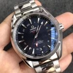 Premium Replica Uhr Omega Seamaster 231.10.43.22.03.001 mit blauem Zifferblatt aus Edelstahl 43mm