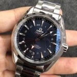 Premium Replica Uhr Omega Seamaster 231.10.43.22.03.001 mit blauem Zifferblatt aus Edelstahl 43mm