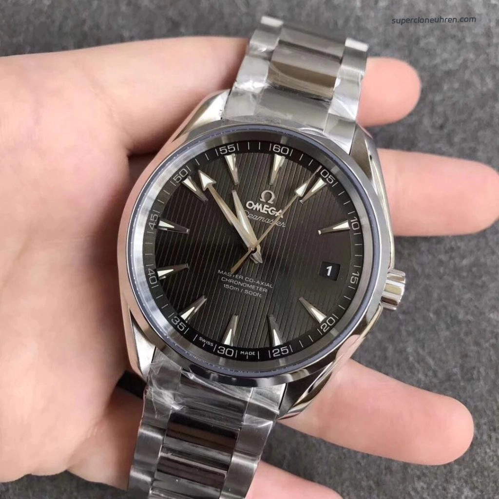 Premium Replica Uhr Omega Seamaster 231.10.42.21.06.001 graues Zifferblatt Edelstahlband 41,5 mm