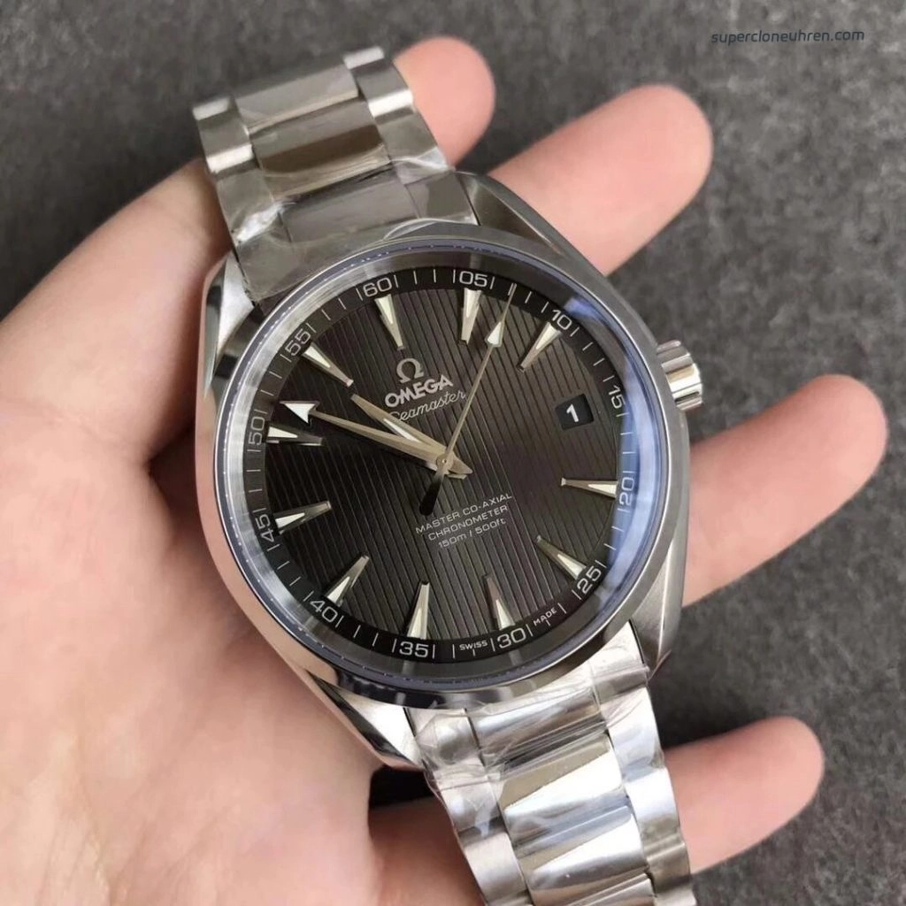 Premium Replica Uhr Omega Seamaster 231.10.42.21.06.001 graues Zifferblatt Edelstahlband 41,5 mm