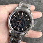 Premium Replica Uhr Omega Seamaster 231.10.42.21.01.006 schwarzes Wellenzifferblatt 41.5mm
