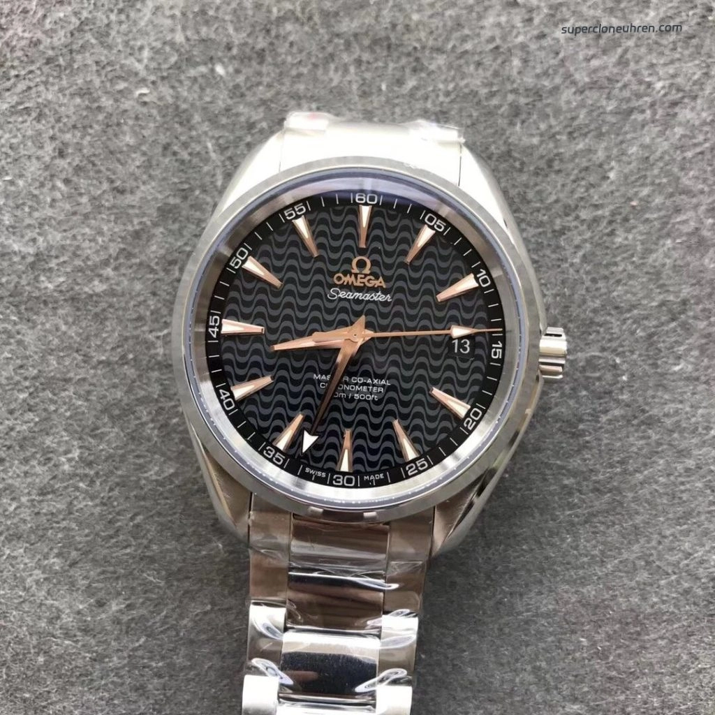 Premium Replica Uhr Omega Seamaster 231.10.42.21.01.006 schwarzes Wellenzifferblatt 41.5mm